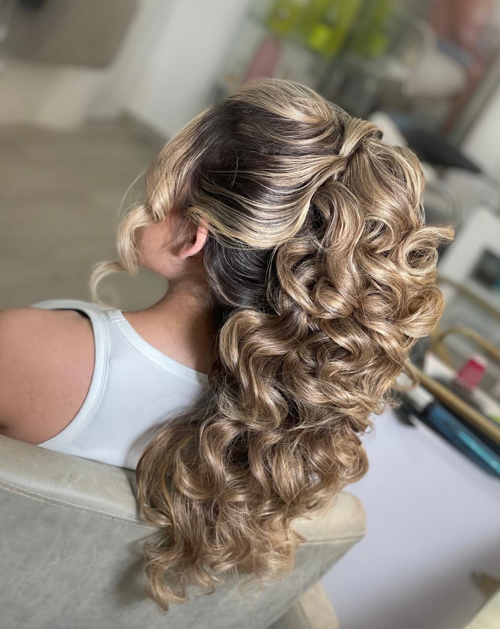 Destination wedding hairstyle